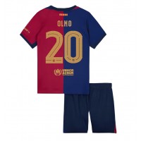 Echipament fotbal Barcelona Dani Olmo #20 Tricou Acasa 2024-25 pentru copii maneca scurta (+ Pantaloni scurti)